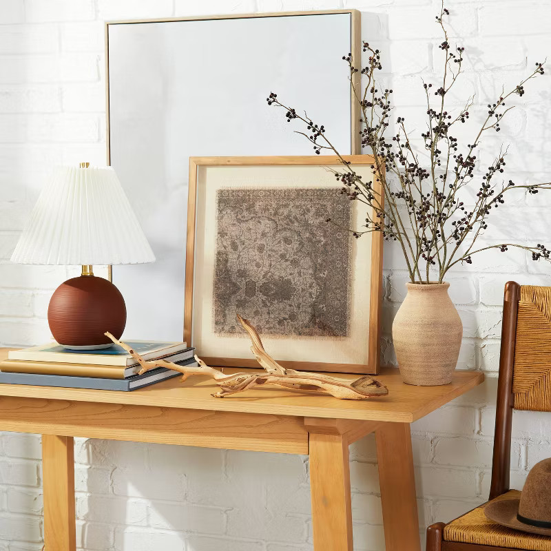 18" x 18" Vintage Textile Framed Under Glass - Threshold™ designed with Studio McGee | Target