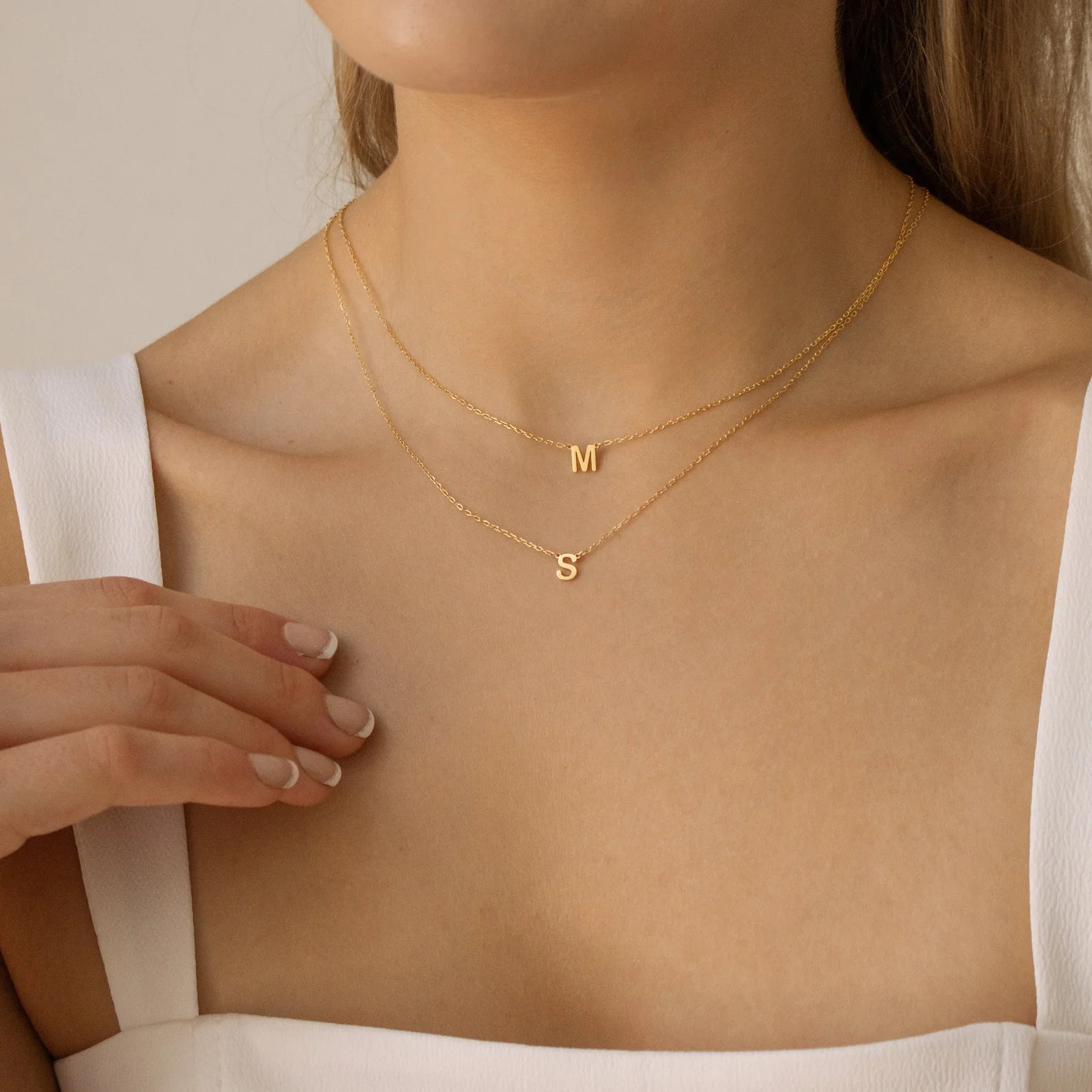 Alice Dainty Initial Necklace | Caitlyn Minimalist
