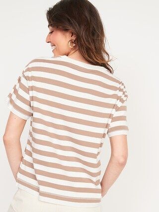 Short-Sleeve Vintage Striped Easy T-Shirt for Women | Old Navy (US)