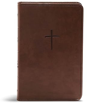 CSB Compact Bible, Value Edition, Brown LeatherTouch, Red Letter, Presentation Page, Full-Color M... | Amazon (US)