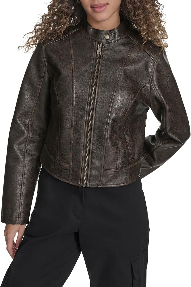 Levi's\u00ae Faux Leather Racer Jacket | Amazon (US)