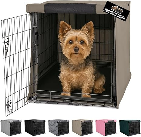 GORILLA GRIP Dog Crate Covers Compatible with Amazon Basics Dog Crates, All Sides Open, Privacy C... | Amazon (US)