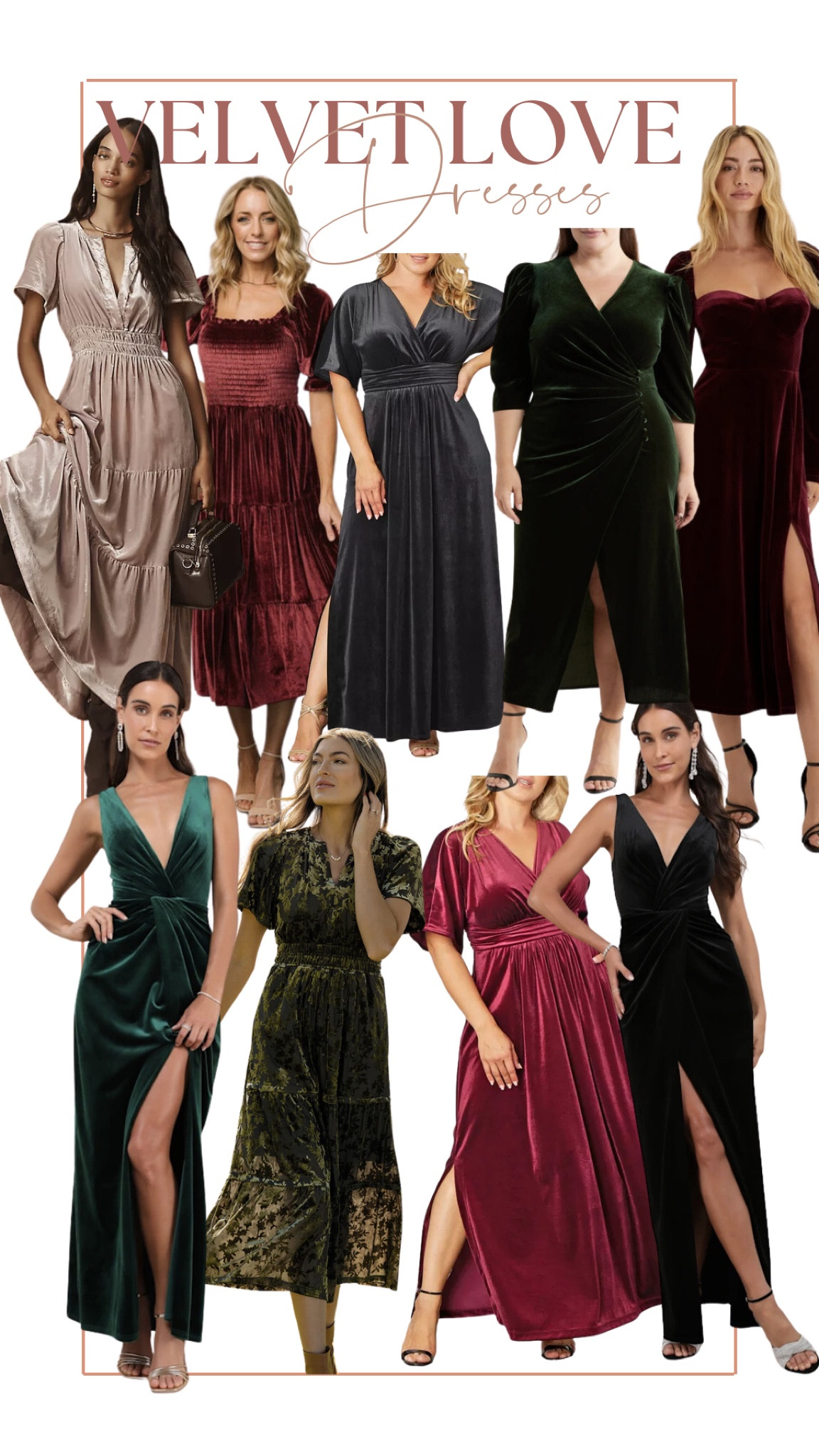 Velvet dresses for women 