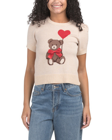 Teddy Bear V-day Sweater for Women | Viscose | Marshalls