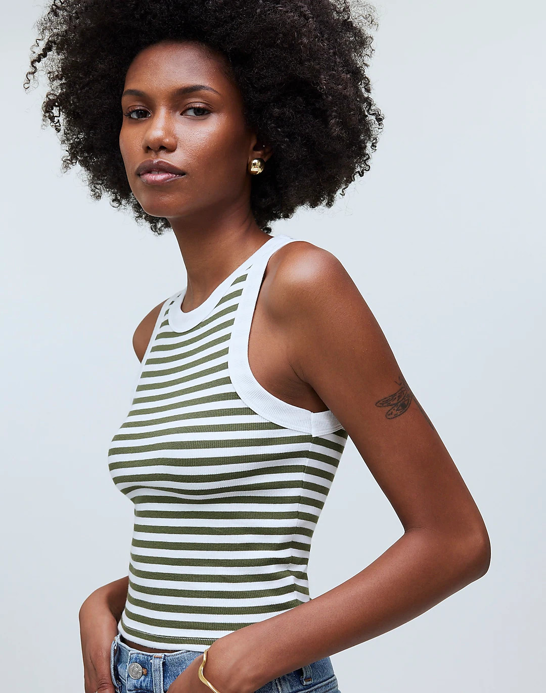 Ribbed Cutaway Crop Tank | Madewell