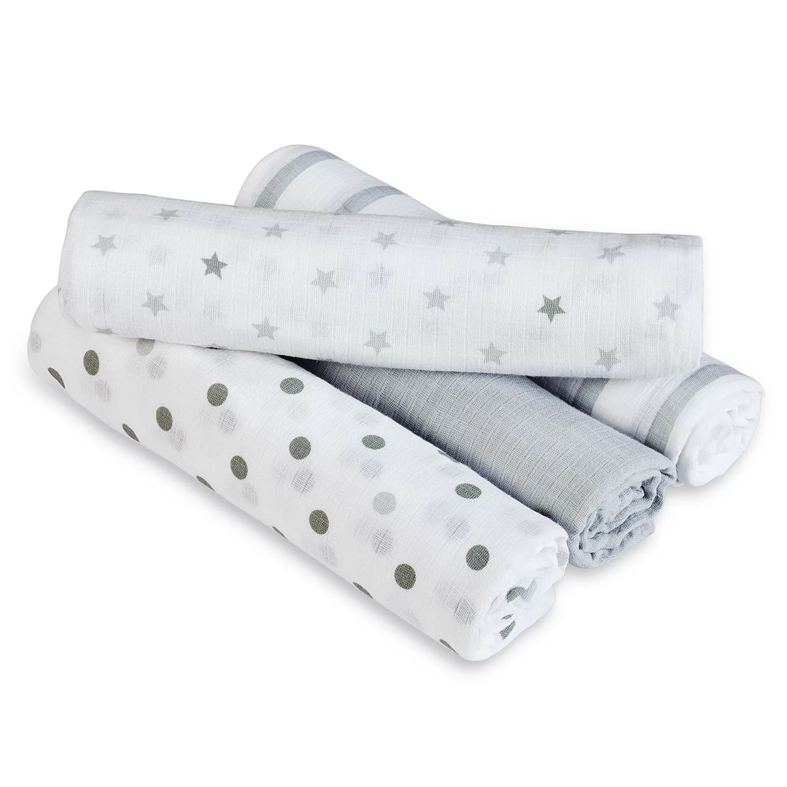 aden by aden + anais SwaddlePlus 4-pk. Baby Neutral Muslin Blankets, Infant Boy's, Multicolor | Kohl's