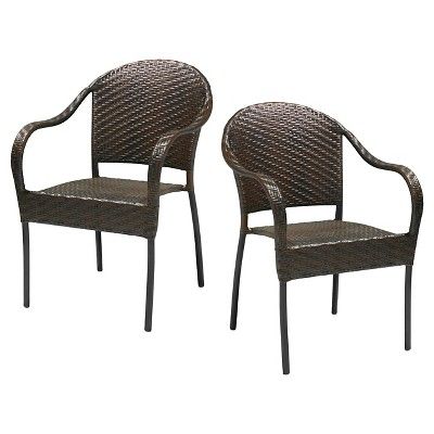 Sunset Set of 2 Wicker Patio Chairs - Christopher Knight Home | Target