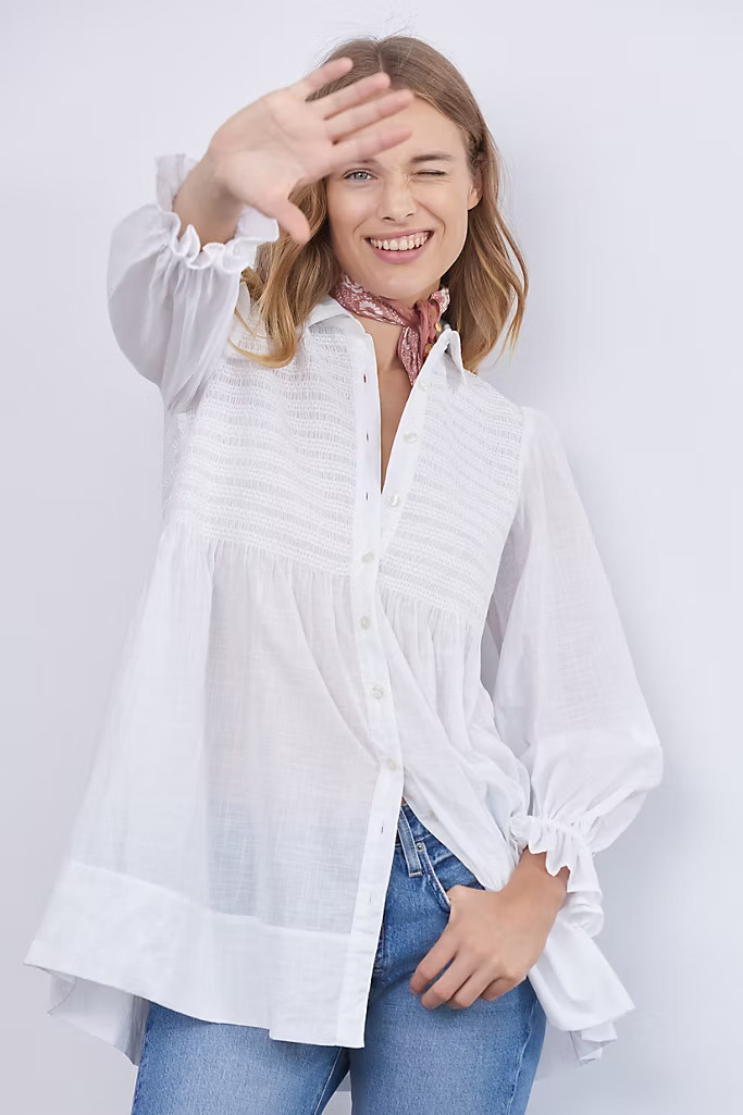 Vicki Smocked Tunic | Anthropologie (US)