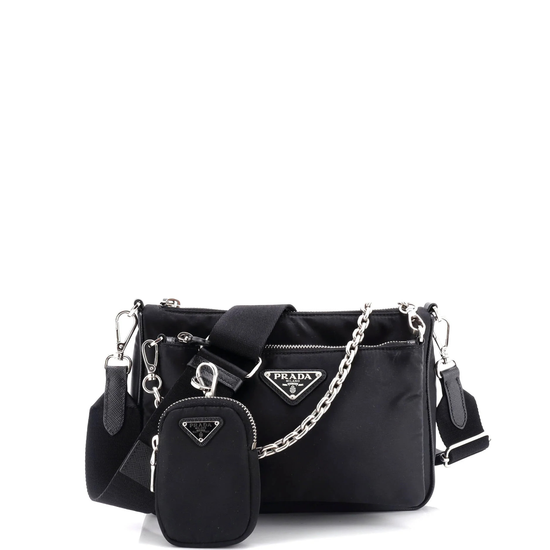 Double Pouch Convertible Crossbody Bag Tessuto Small | Shop Simon