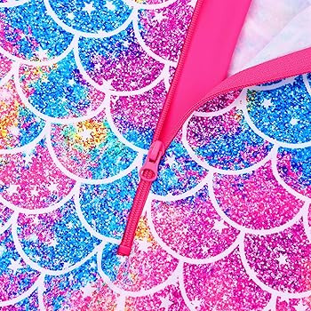 TFJH E 1PCS Long Sleeve Girls Bathing UPF 50+ Rash Guard Suits Swimsuts Zip 3-14Y | Amazon (US)