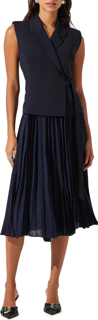 Sleeveless Accordion Pleat Midi Dress | Nordstrom