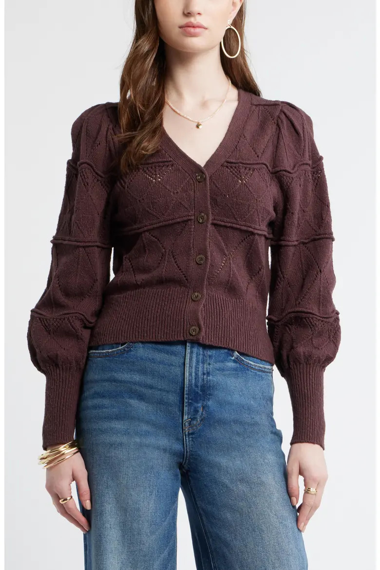 Pointelle Knit Button Front Cotton Cardigan (Women) | Nordstrom | Nordstrom