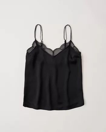 Lace Trim Double Strap Cami | Abercrombie & Fitch US & UK