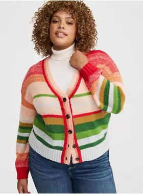 Drop Shoulder Textured Cardigan | Torrid (US & Canada)