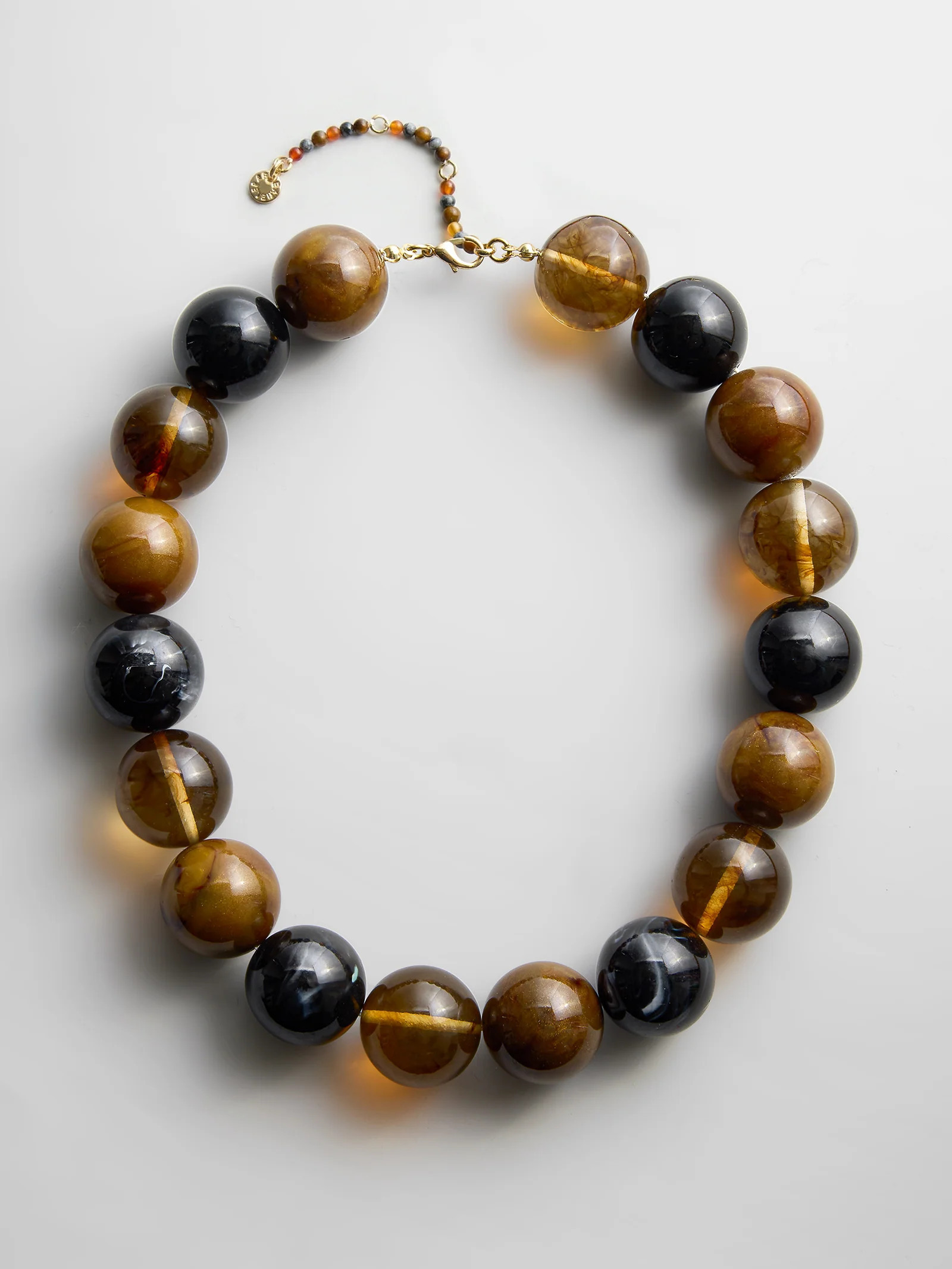 Jane Beaded Necklace - Brown | BaubleBar