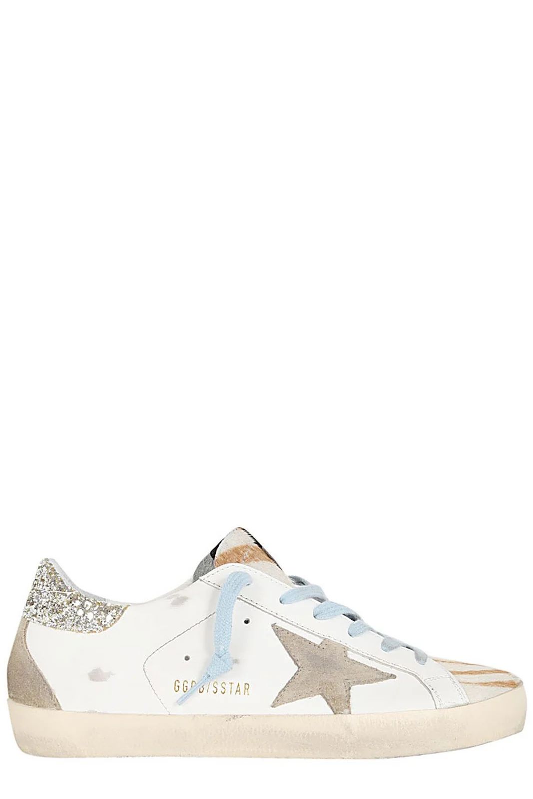 Golden Goose Deluxe Brand Super Star Glitter Detailed Sneakers | Cettire Global