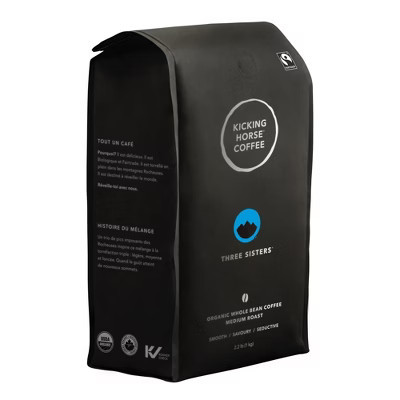 Kicking Horse Coffee Three Sisters Medium Roast Whole Bean 2.2 Pound - Certified Organic Fairtrade Kosher Coffee N/A Pack of 1 | Target