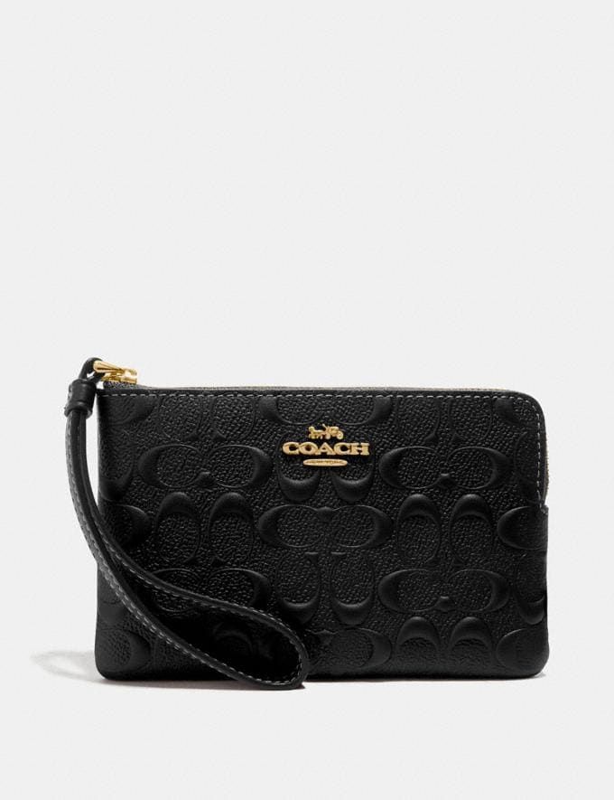 Corner Zip Wristlet in Signature Leather | Coach Outlet