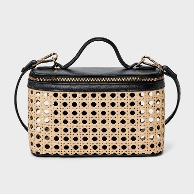 Straw Vanity Crossbody Bag - A New Day™ Black | Target