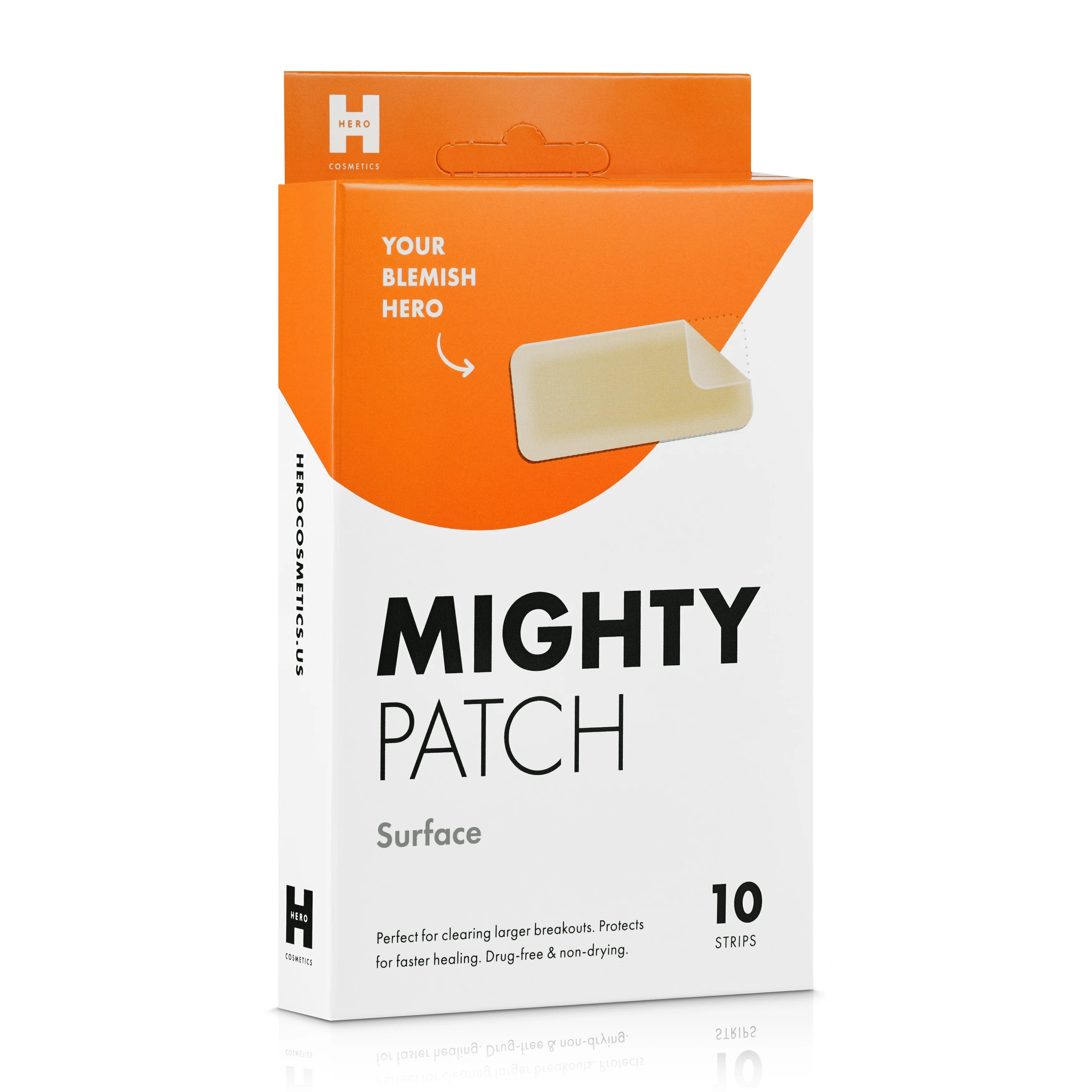 Mighty Patch Surface from Hero Cosmetics - XL Hydrocolloid Acne Pimple Patch (10 Ct) | Walmart (US)