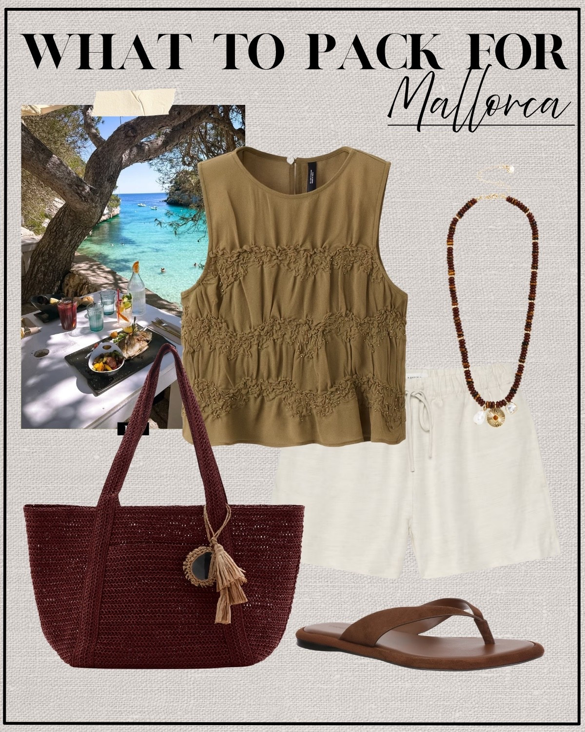 what to pack for mallorca in a carry-on 

travel capsule / europe summer / minimal style / spain outfits

#LTKootd #LTKTravel
