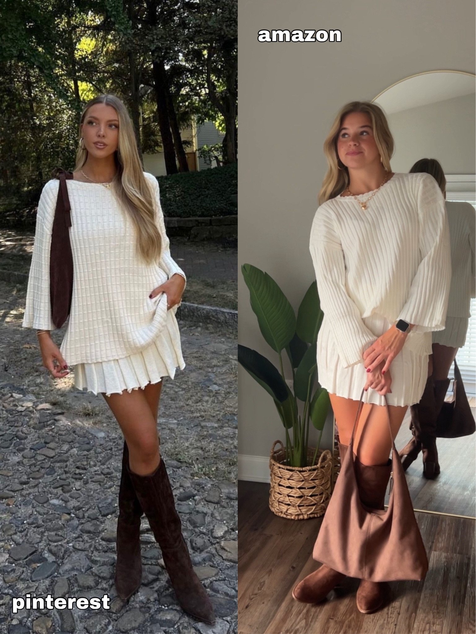Recreating Fall outfits from Pinterest using only things I find on Amazon! 🍂🎃

Fall fashion, fall outfit, fall outfit inspo, amazon fashion, amazon fall finds, autumn fashion, fall vibes, autumn vibes, ootd, levi jeans, trendy, trending, Pinterest, sweater, low rise jeans, uggs, knitwear, suede, knee high boots, skirt and boots outfit, thanksgiving outfit

#LTKHoliday #LTKSeasonal #LTKStyleTip