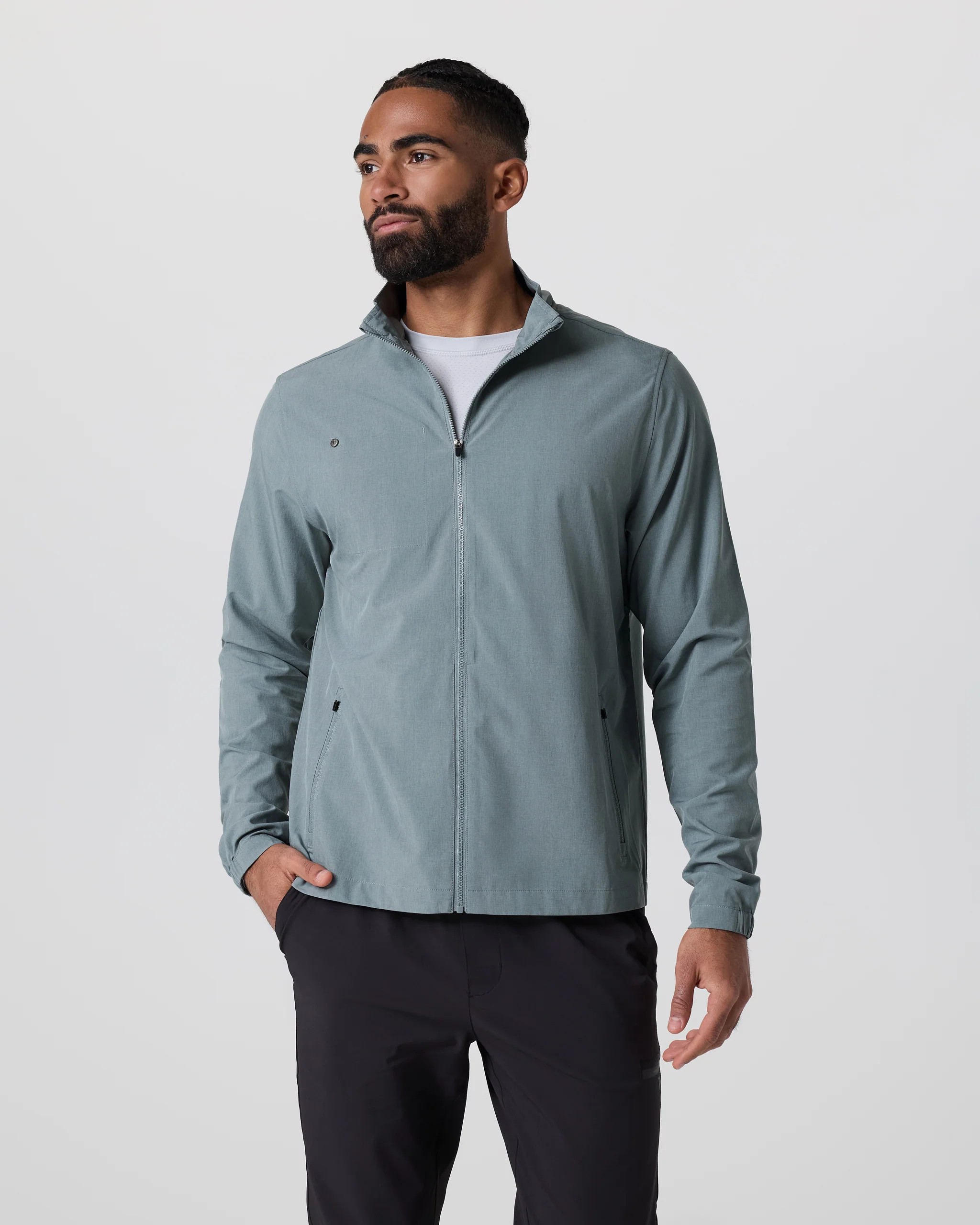 Color: Dusty Blue Linen Texture | Vuori Clothing (US & Canada)