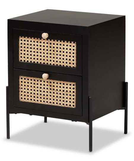 Tan & Black Rimba Two-Drawer Nightstand | Zulily