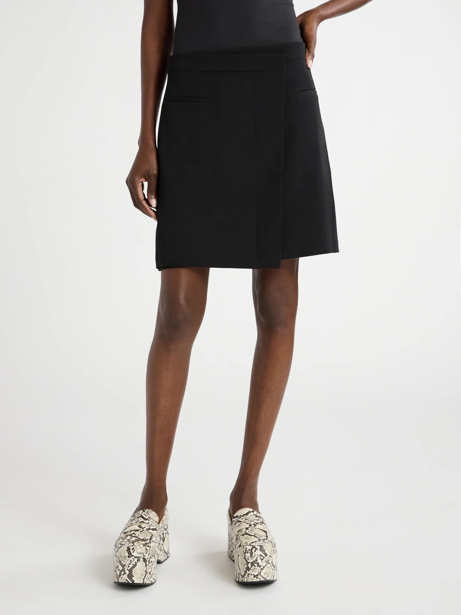 Scoop Women's Ultimate Faux Wrap Crepe Mini Skirt, Sizes 0-18 | Walmart (US)