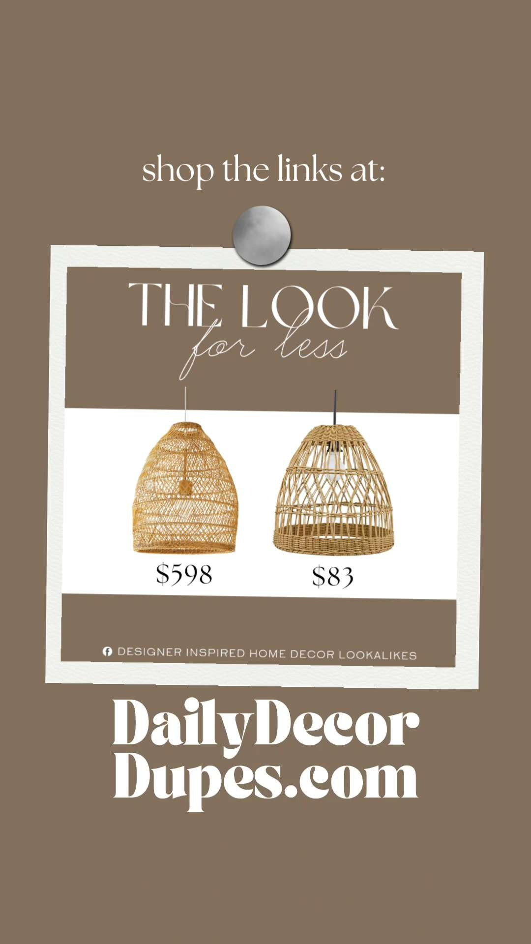 Inspired by Serena & Lily Bell Pendant. Rattan Bell Pendant Light. Woven Pendant Lamp. Bell-Shaped Wicker Light. Handwoven Rattan Light. Patio Pendant Light. Bohemian Pendant Light. Textured Pendant Shade. 

Home more affordable option find copy cat similar look for less budget friendly affordable cheap cheaper beautiful pretty. Clearance sale coupon code discount code promo code luxury lookalike look a like Inspo inspiration inspired by idea ideas Love like these? I share multiple every day in my FB group.
       lighting 

 #serenaandlilyinspired #pendantlighting #outdoorlighting #wovenlighting #rattanpendant #coastalliving #Statement #lightfixtures #LTKHome #LTKSaleAlert