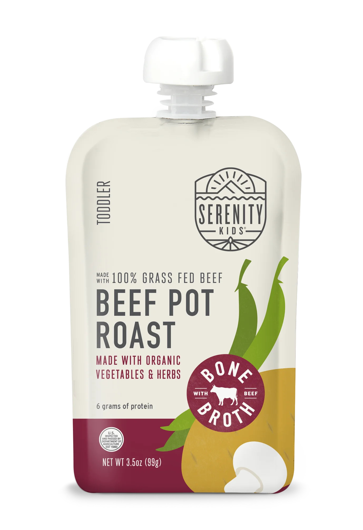 Serenity Kids Beef Pot Roast Toddler Puree made with Grass Fed Beef, Organic Veggies, Shiitake Mu... | Walmart (US)