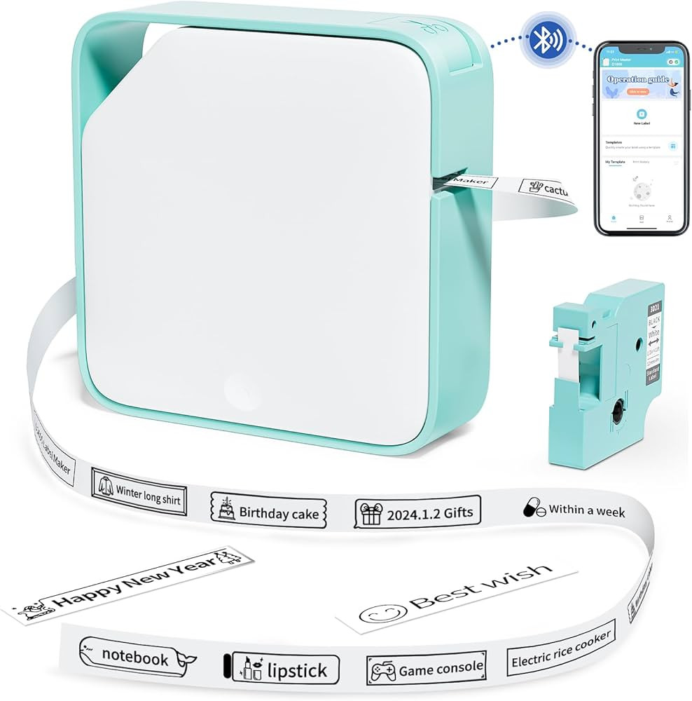 Label Maker, D1600 Bluetooth Handheld Portable Mini Label Printer (Multiple Fonts/Icons/Stickers)... | Amazon (US)