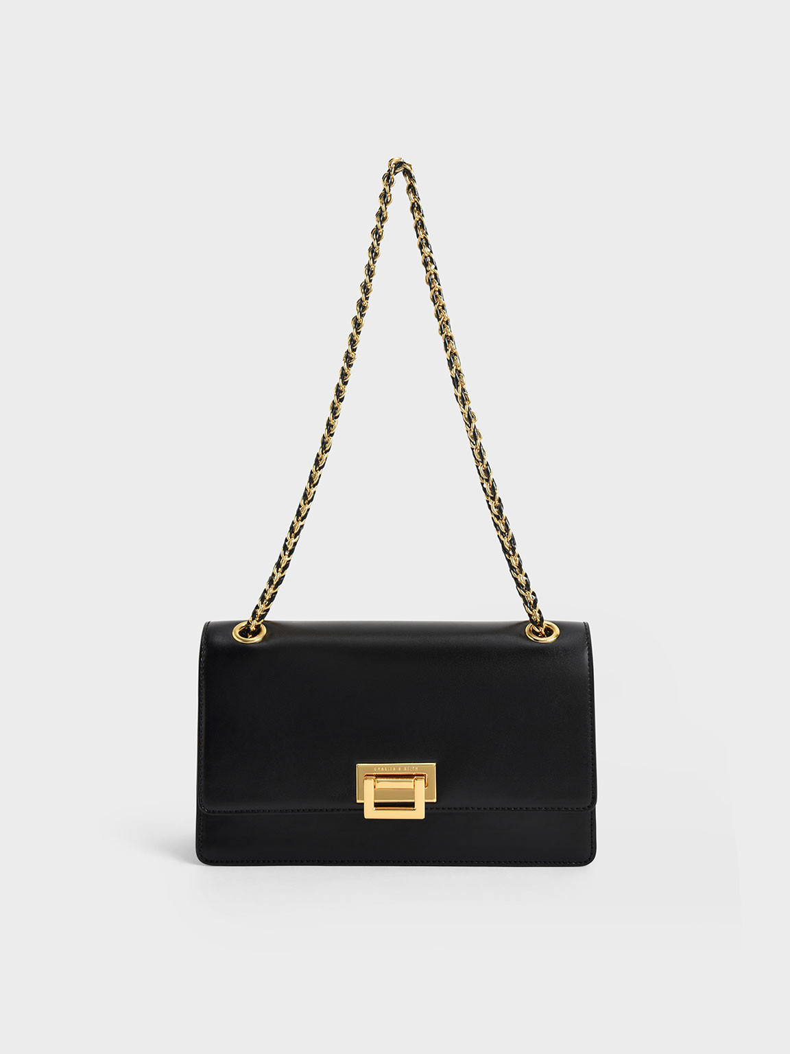 Chain Handle Shoulder Bag
 - Black | Charles & Keith UK