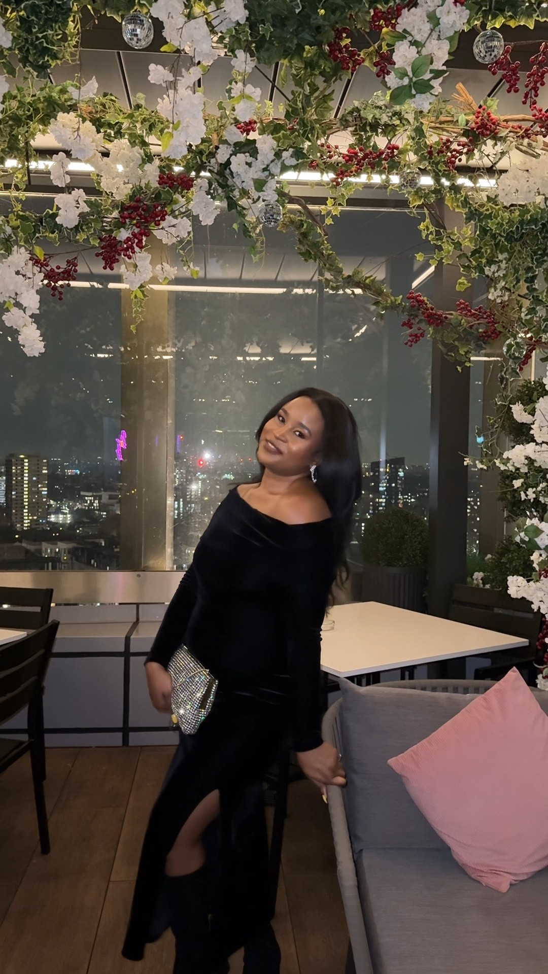 Winter autumn dinner outfit inspo part season winter fall season for dresses. Black off shoulder midi maxi dress winter party dress ideas. 

#LTKpartywear #LTKautumn #LTKwinter