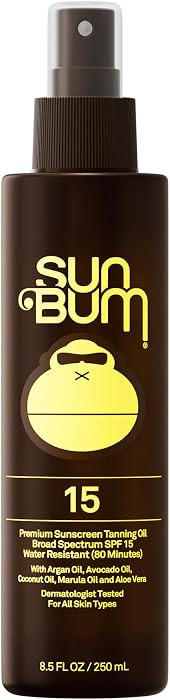 Sun Bum SPF 15 Moisturizing Tanning Oil - Vegan and Hawaii 104 Act Compliant (Octinoxate & Oxyben... | Amazon (US)
