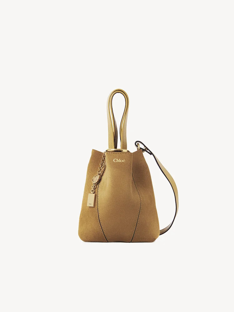 Small Chloé Spin tote bag in suede leather | Chloe US