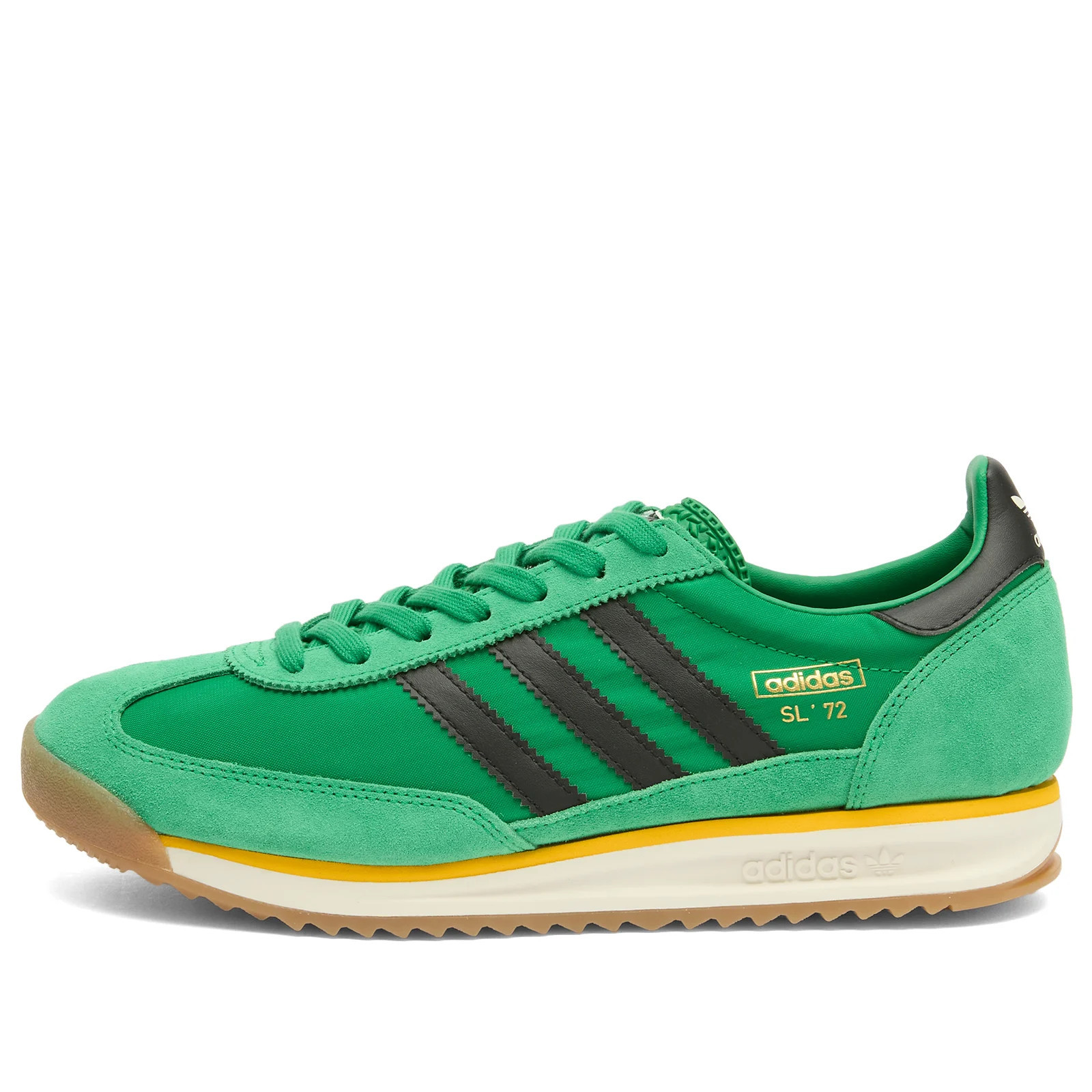 Adidas Men's SL 72 RS in Green/Off White/Crew Yellow, Size UK 7.5 | END. Clothing