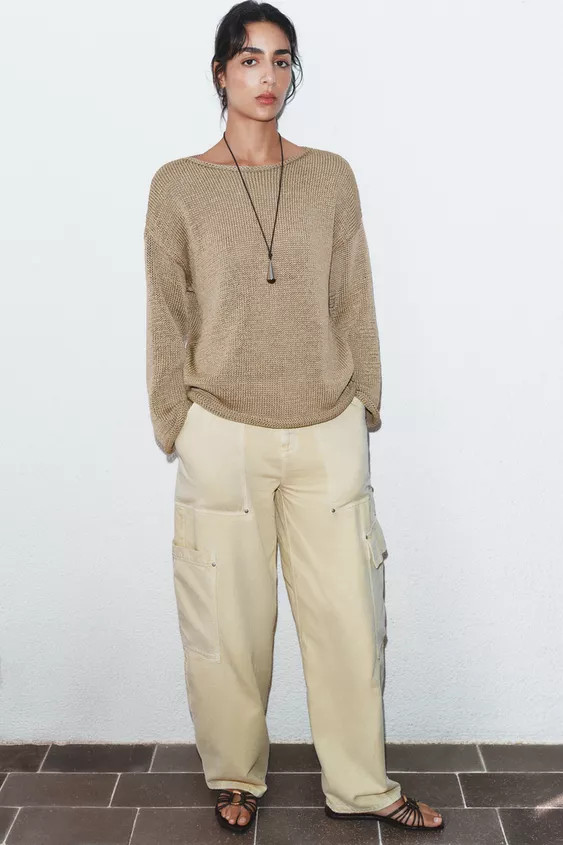 MID-RISE BARREL PANTS | Zara US