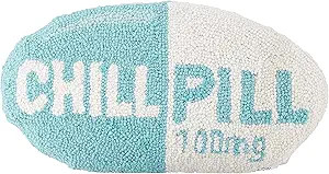 Peking Handicraft Chill Pill Hook Pillow, 16 inchesx9 inches, Turquoise | Amazon (US)