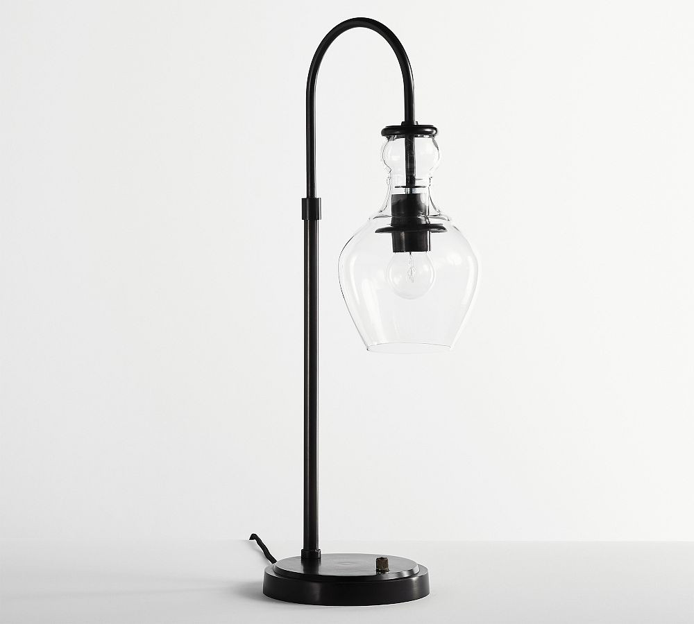 Flynn Recycled Glass USB Table Lamp | Pottery Barn (US)