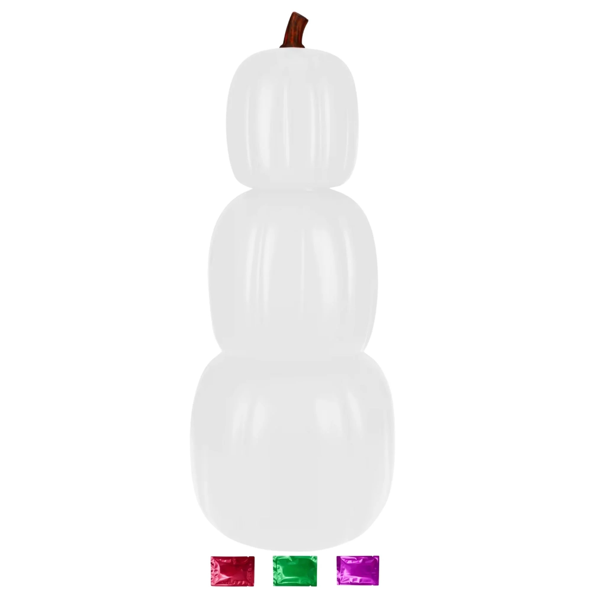 White Stacking Pumpkins 24 Inch, 3Pc Pumpkin for Fall Decor Halloween Decorations Indoor Outdoor ... | Walmart (US)