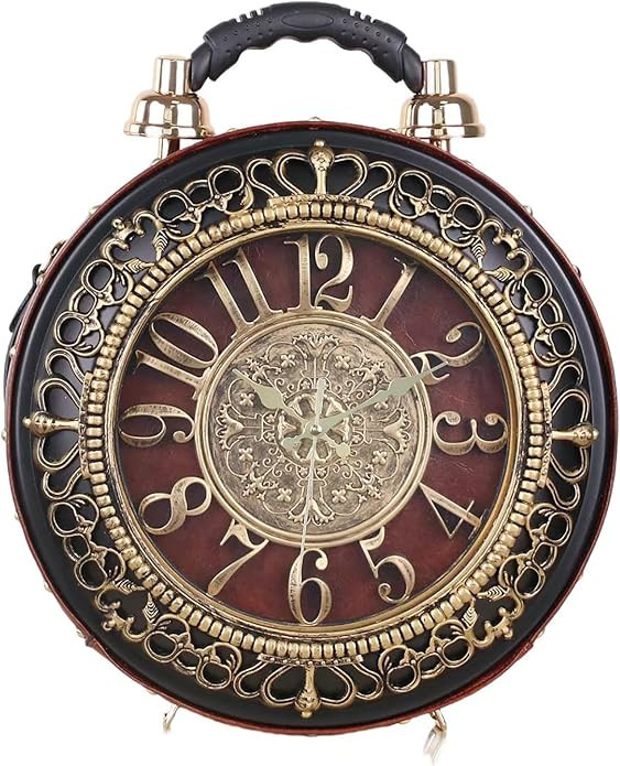 Women PVC Clock Shaped Handbag Crossbody Shoulder Bag Clock Purse | Amazon (US)