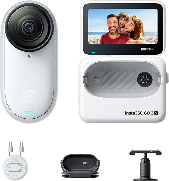 Insta360 GO 3S - 64 GB White 4K Tiny Portable Vlogging Camera, Hands-Free POVs, Mount Anywhere, S... | Amazon (US)