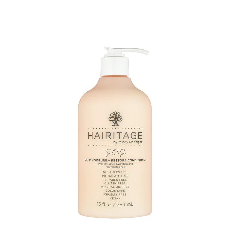 Hairitage S.O.S. Deep Moisture & Restore Deep Conditioner with Marshmallow Extract & Safflower Oi... | Walmart (US)