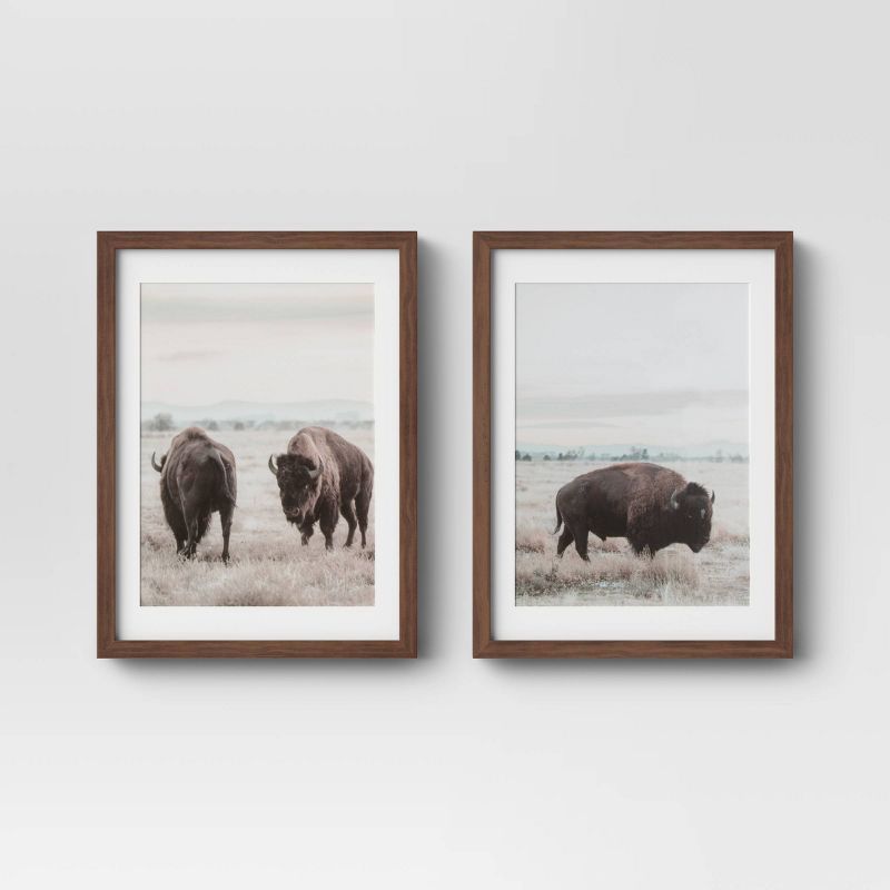 (Set of 2) 12&#34; x 16&#34; Buffalo Framed Prints - Threshold&#8482; | Target