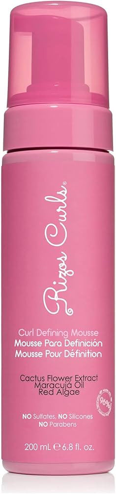 Rizos Curls Curl Defining Mousse, Hydrate & Define, Soft Hold for Volume & Definition, Frizz Free... | Amazon (US)