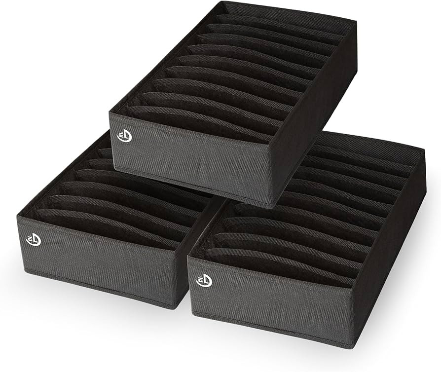 Drawer Organizer Clothes - 3 Set Multipurpose Dresser Drawer Organizer for Adults & Kids, Closet ... | Amazon (US)