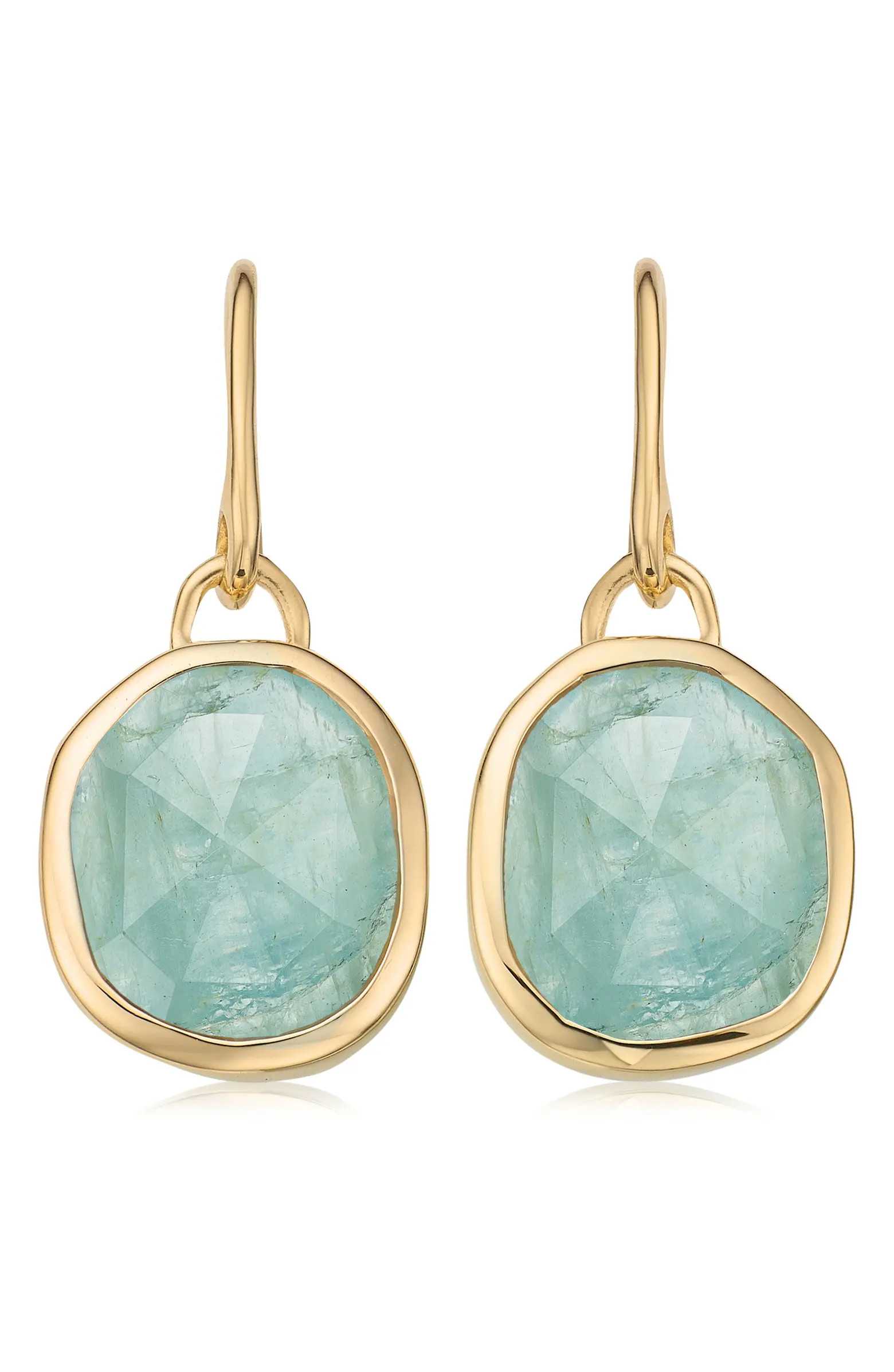 Monica Vinader Siren Bezel Set Onyx Earrings | Nordstrom | Nordstrom