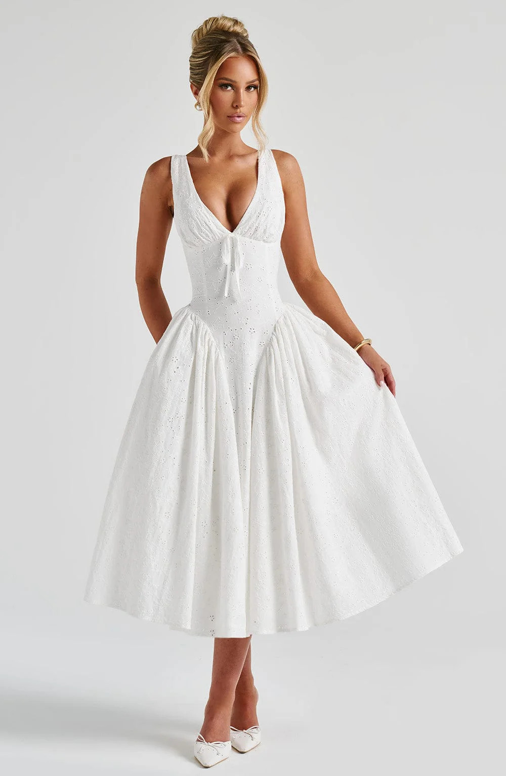 Monroe Midi Dress - Ivory | Babyboo (global)