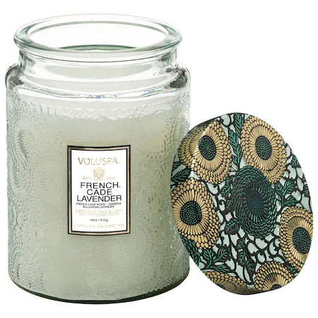 VOLUSPA French Cade & Lavender Large Glass Jar Candle 16 oz/453 g | Sephora (US)